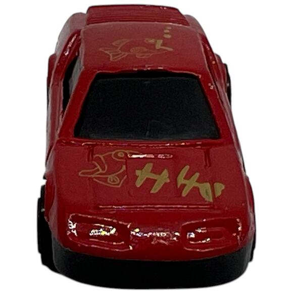 Vintage Red Fish Pattern Diecast Toy Car, Chinese Character Markings - Picture 3 of 8
